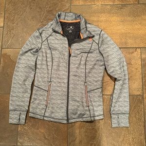 Tangerine workout zip up sweatshirt